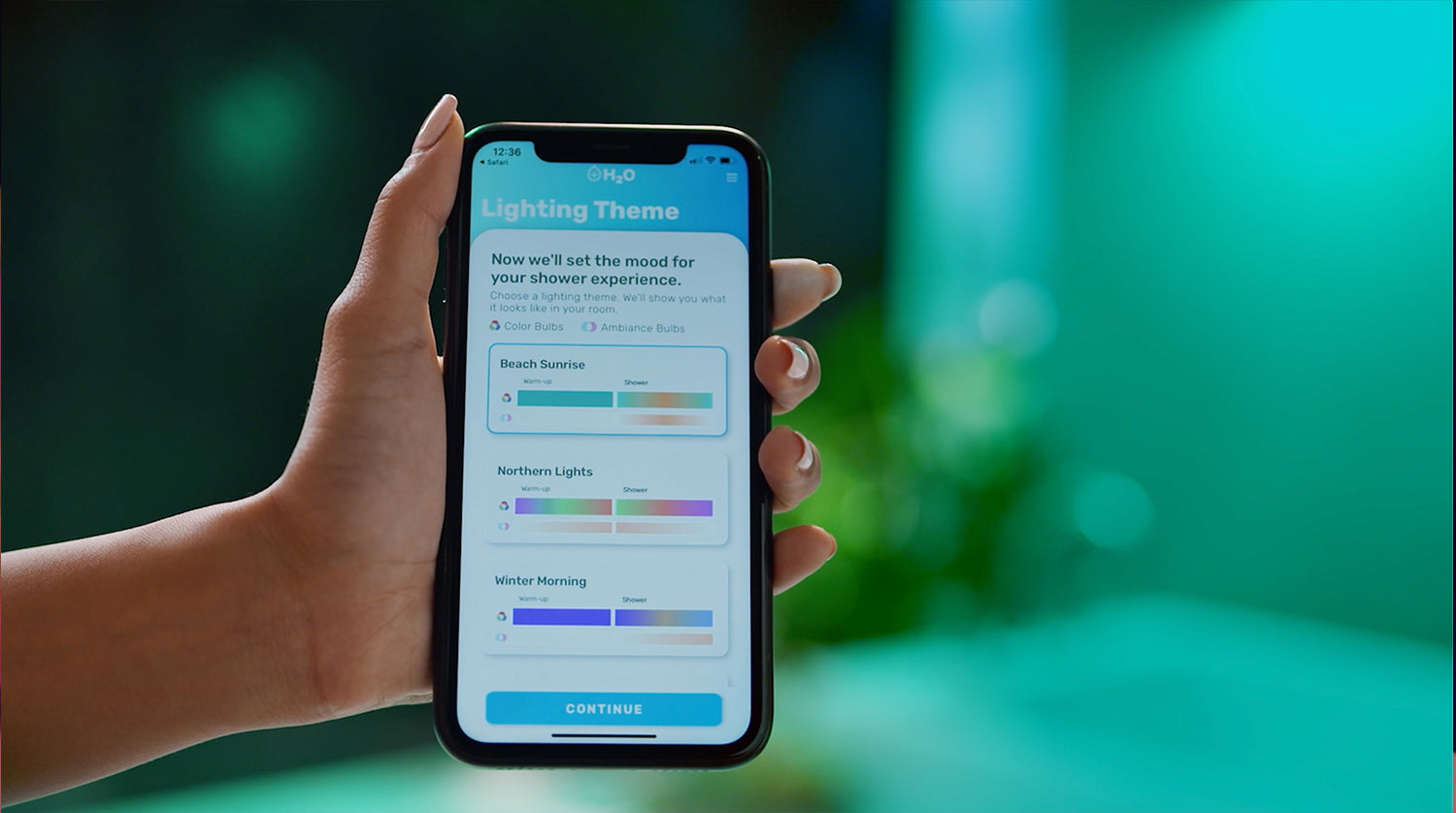 Customize your music and lighting settings in the app