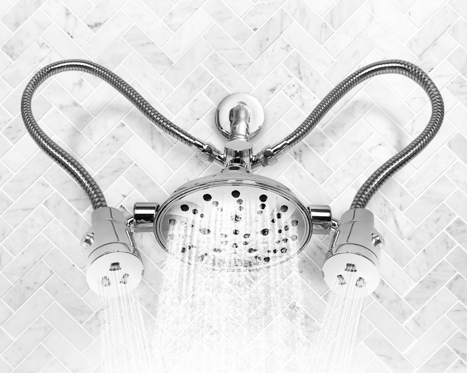 Embody: Omni-Angle Water Massage Chrome Shower Head front view