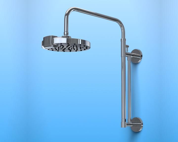 Shower arm with Spa Shower head installed