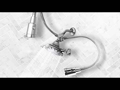 Video (no audio) showing how the Embody: Omni-Angle Water Massage Chrome Shower Head works